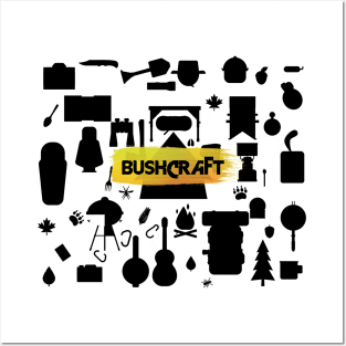 Bushcraft collage Posters and Art